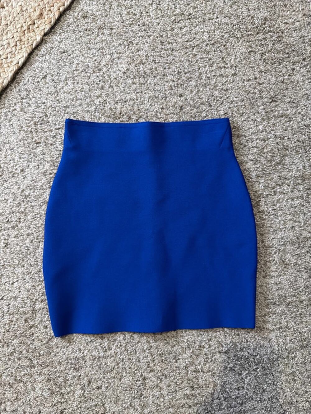 Chocolate USA, bandage blue miniskirt EUC M 2478